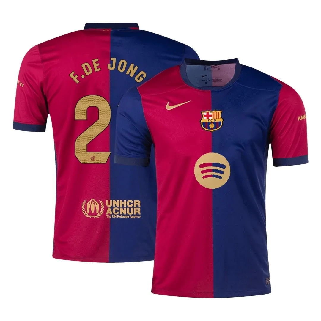 Barcelona 2024/25 Home Jersey – De Jong #21 (No Sponsor)