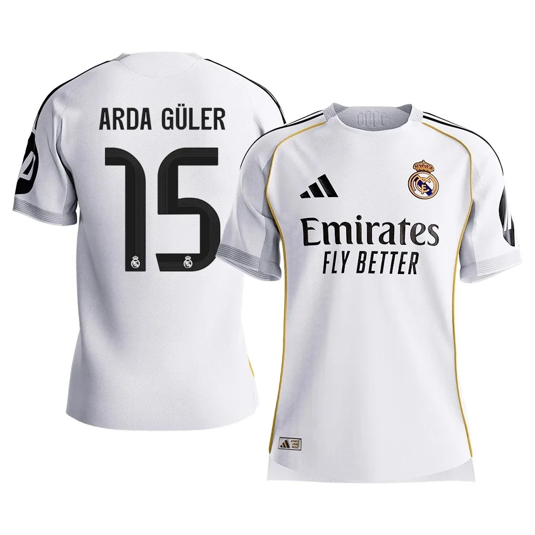 Real Madrid 2025/26 Home Jersey – Arda Guler #15 (Player Version)