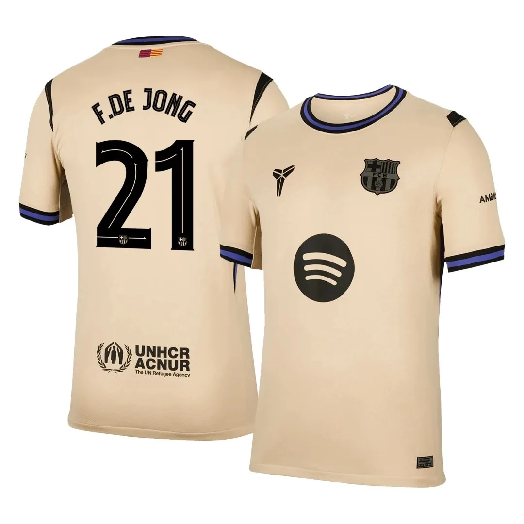 Barcelona 2025/26 Away Jersey – De Jong #21 (UCL)