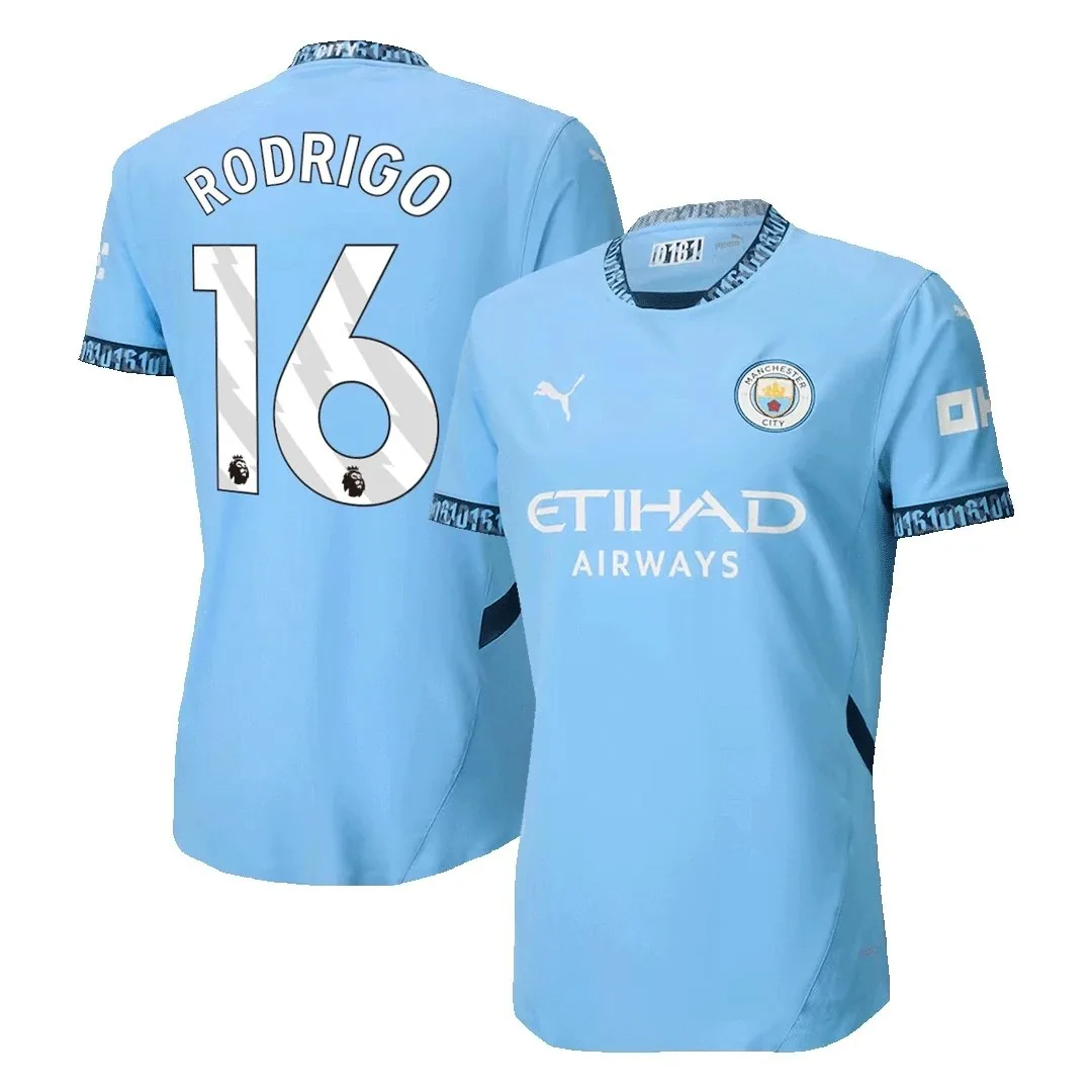 Manchester City 2024/25 Home Jersey – Rodrigo #16 (Player Version)