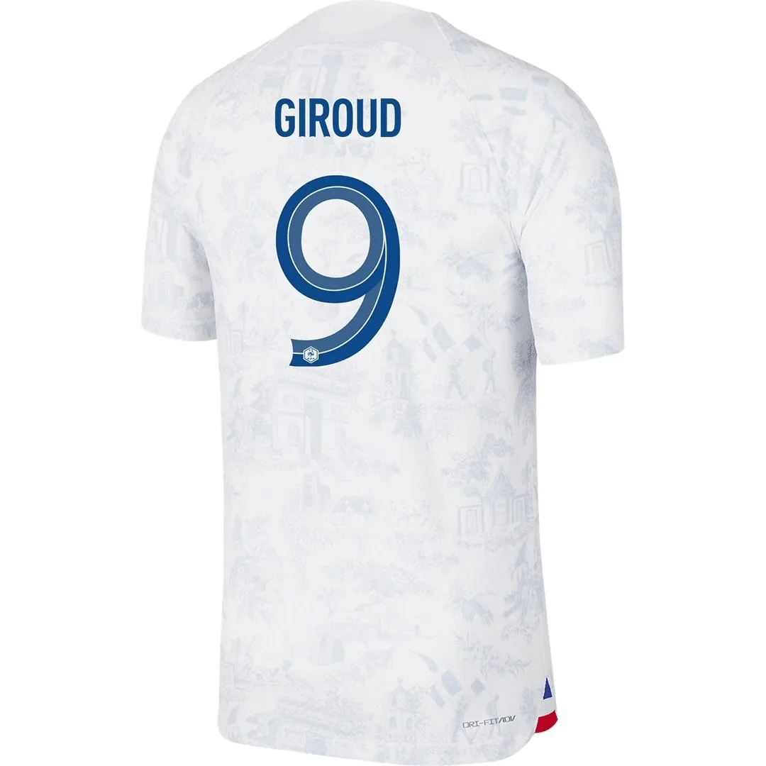 France 2022 Away Jersey – Giroud #9 (Player Version, Authentic)