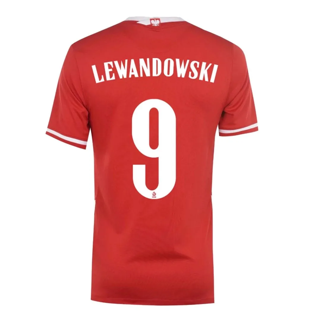 Poland 2020 Away Jersey – Lewandowski #9