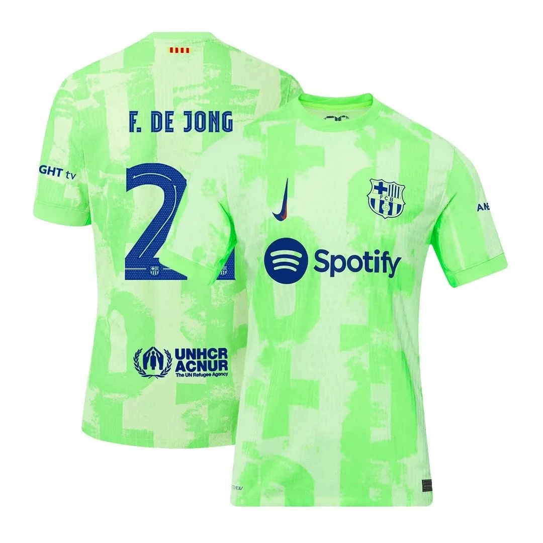 Barcelona 2024/25 Third Away Jersey – De Jong #21 (Player Version, UCL)