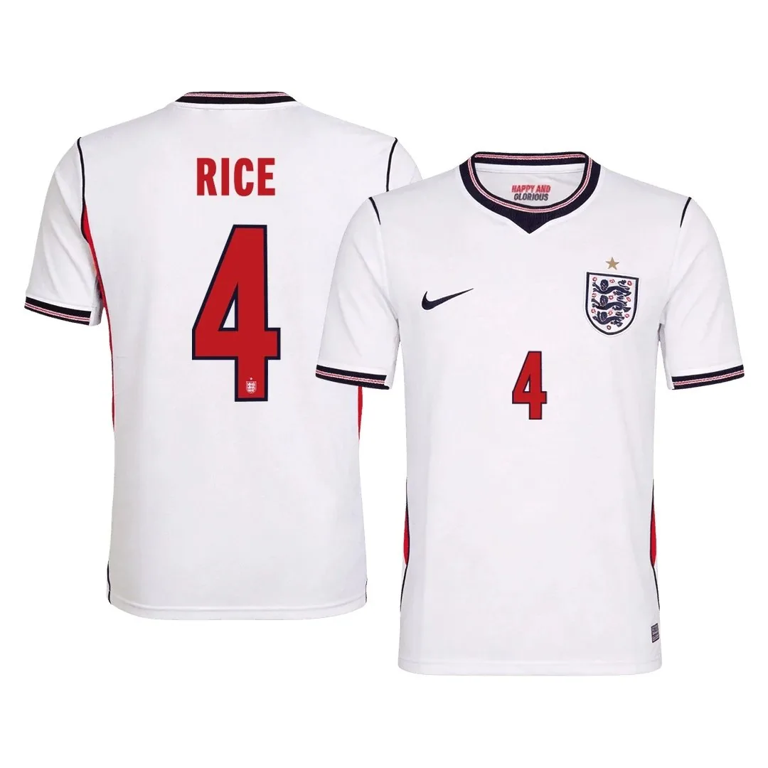 England 2026 Home Jersey – Rice #4