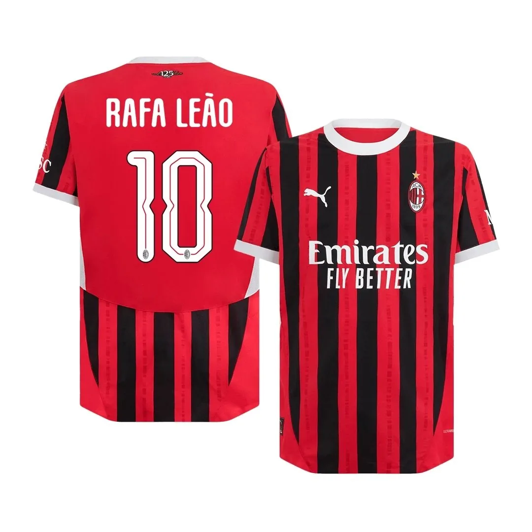 AC Milan 2024/25 Home Jersey – Leao #10 (Player Version, UCL, Authentic)