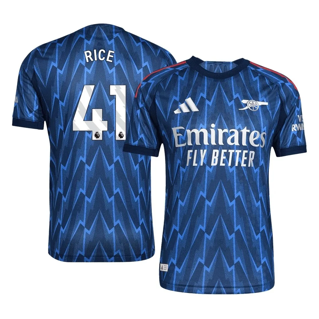 Arsenal 2025/26 Away Jersey – Rice #41 (Player Version)