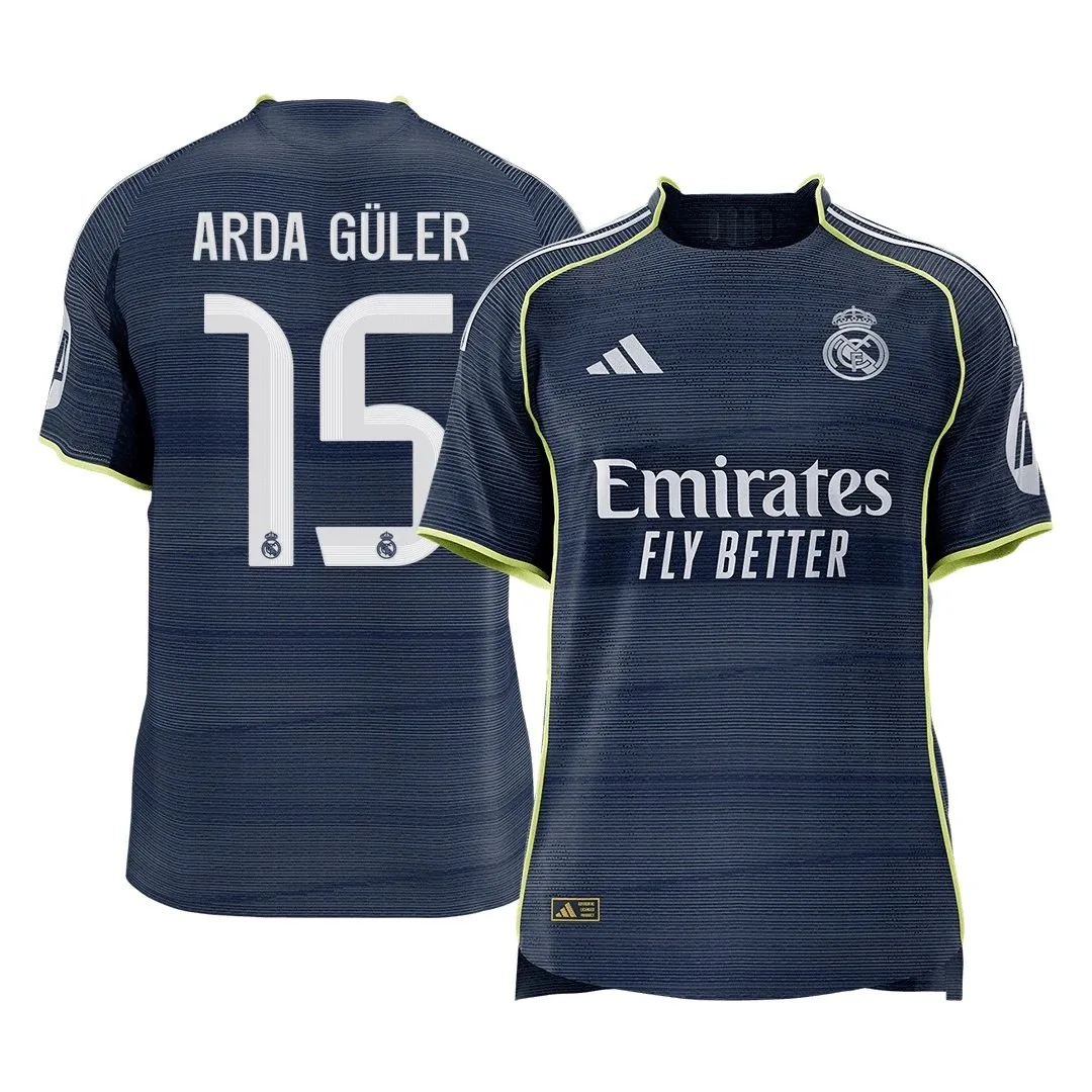 Real Madrid 2025/26 Away Jersey – Arda Guler #15 (Player Version)