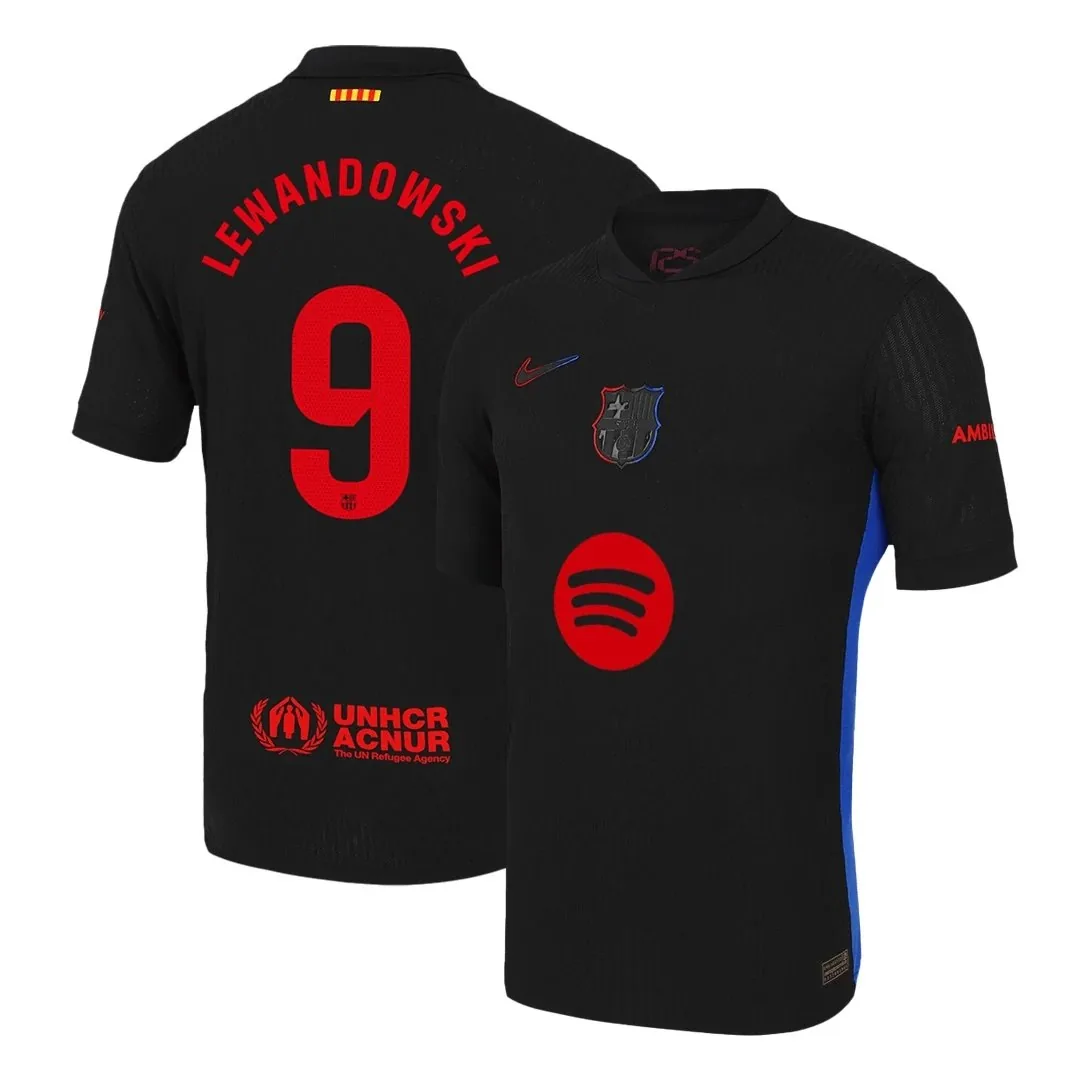Barcelona 2024/25 Away Jersey – Lewandowski #9 (Player Version, No Sponsor)
