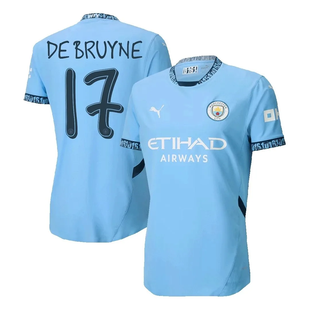 Manchester City 2024/25 Home Jersey – De Bruyne #17 (Player Version, UCL)