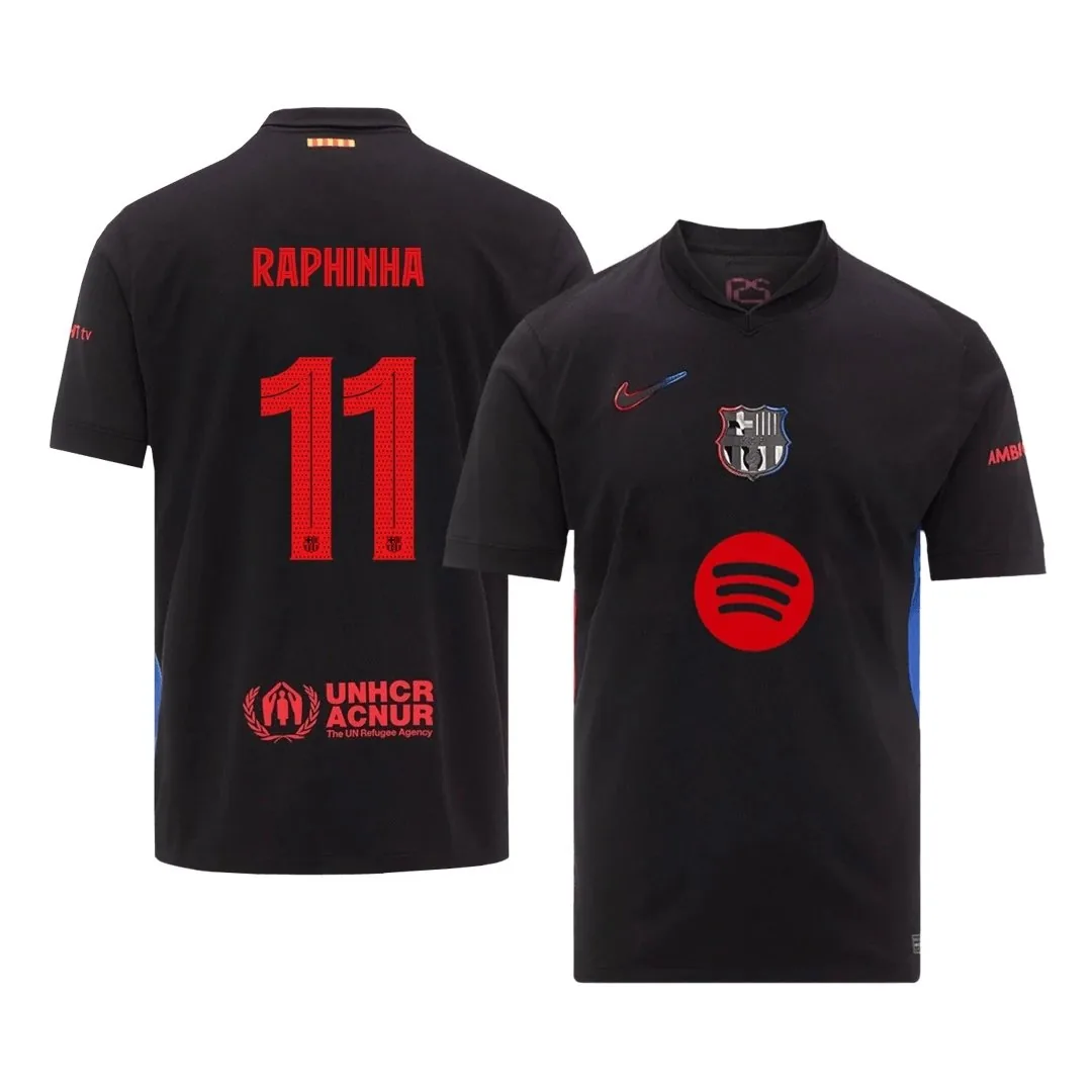 Barcelona 2024/25 Away Jersey – Raphinha #11 (UCL, No Sponsor)