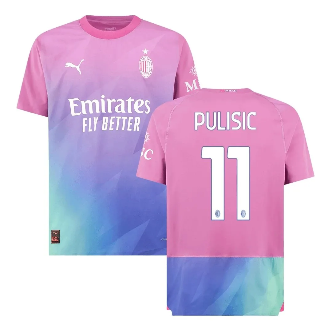 AC Milan 2023/24 Third Away Jersey – Pulisic #11 (Player Version, Authentic)