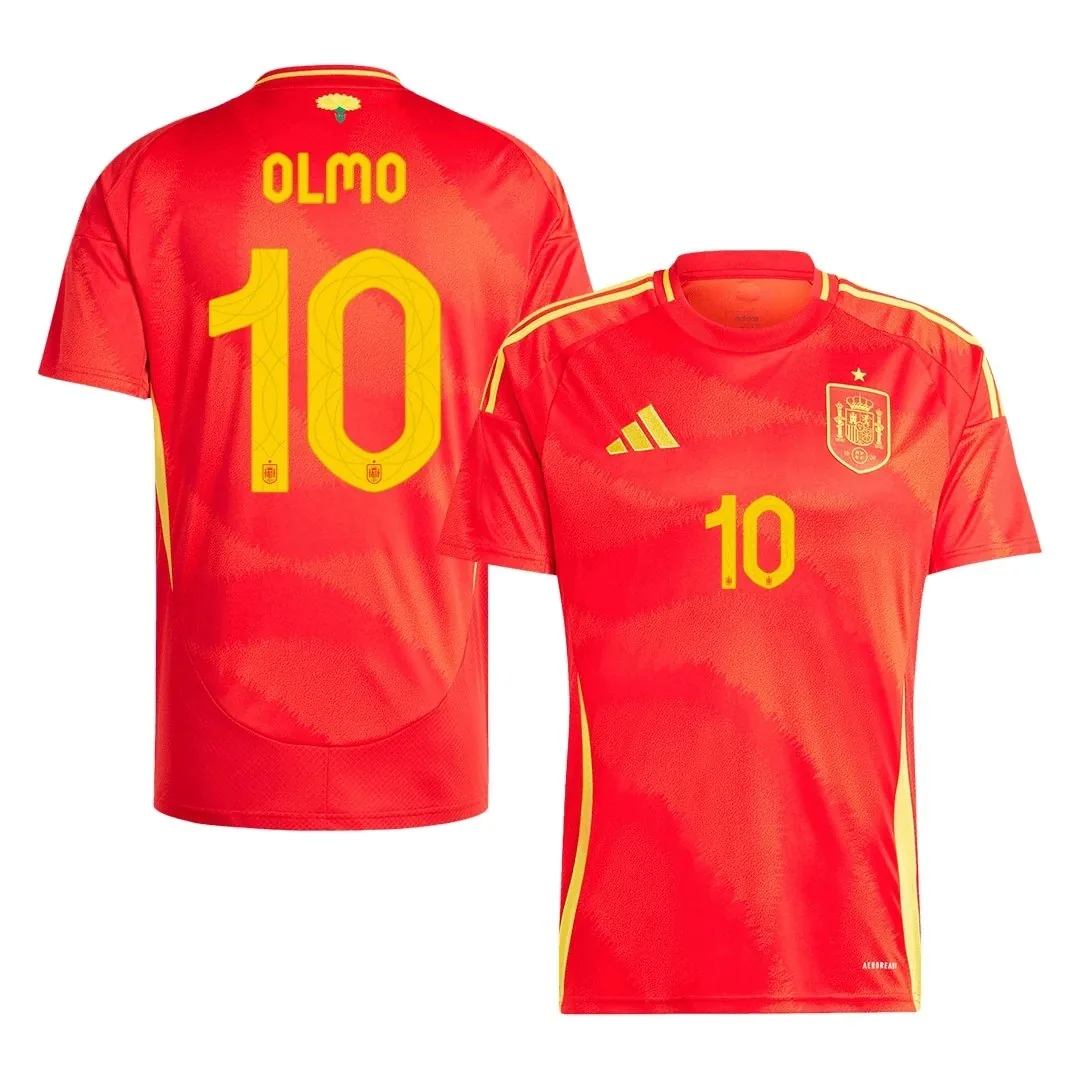 Spain 2024 Home Jersey – Olmo #10