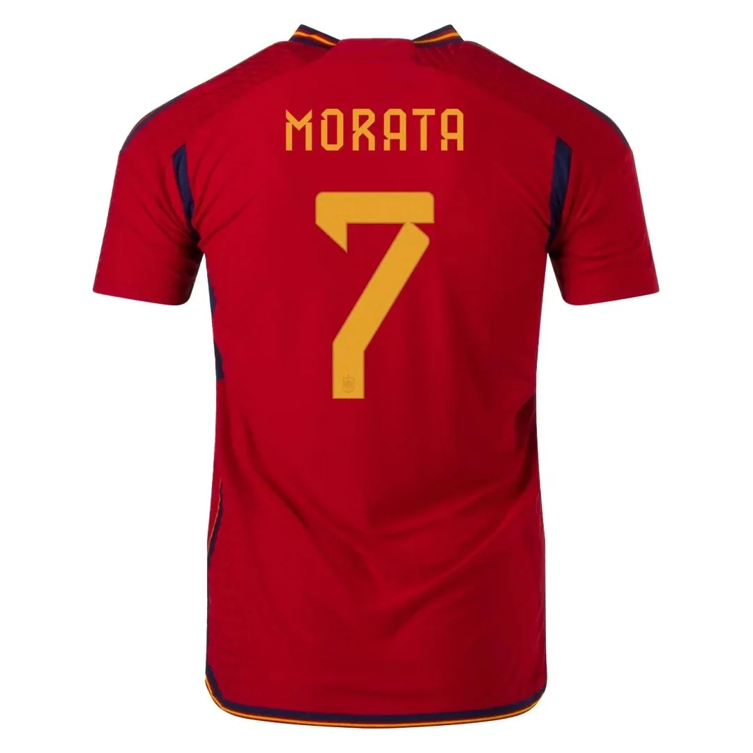 Spain 2022 Home Jersey – Morata #7 (Player Version, Authentic)