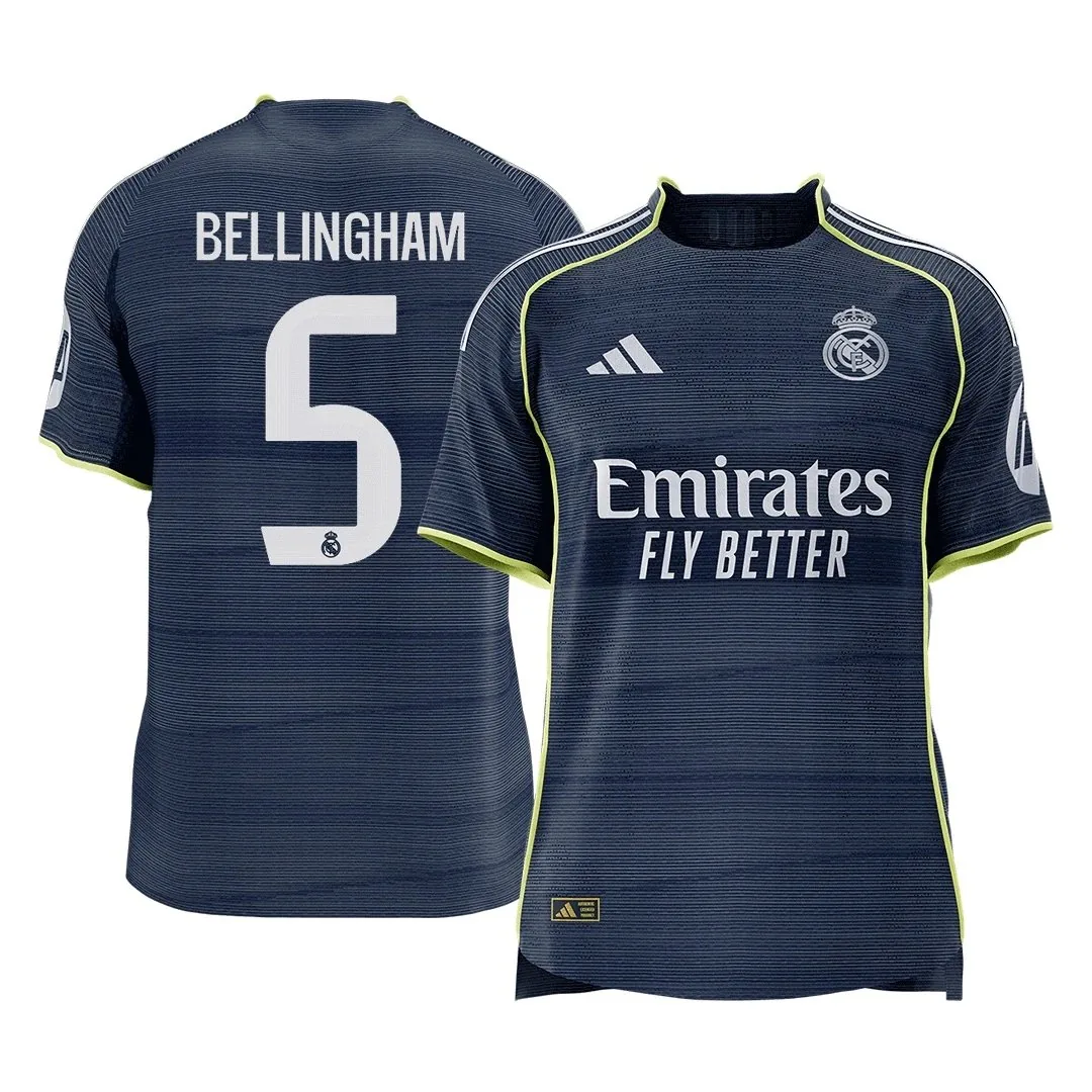 Real Madrid 2025/26 Away Jersey – Bellingham #5 (Player Version)