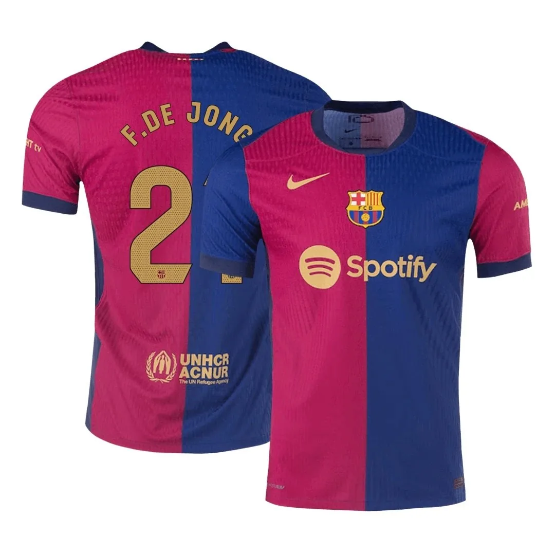 Barcelona 2024/25 Home Jersey – De Jong #21 (Player Version)