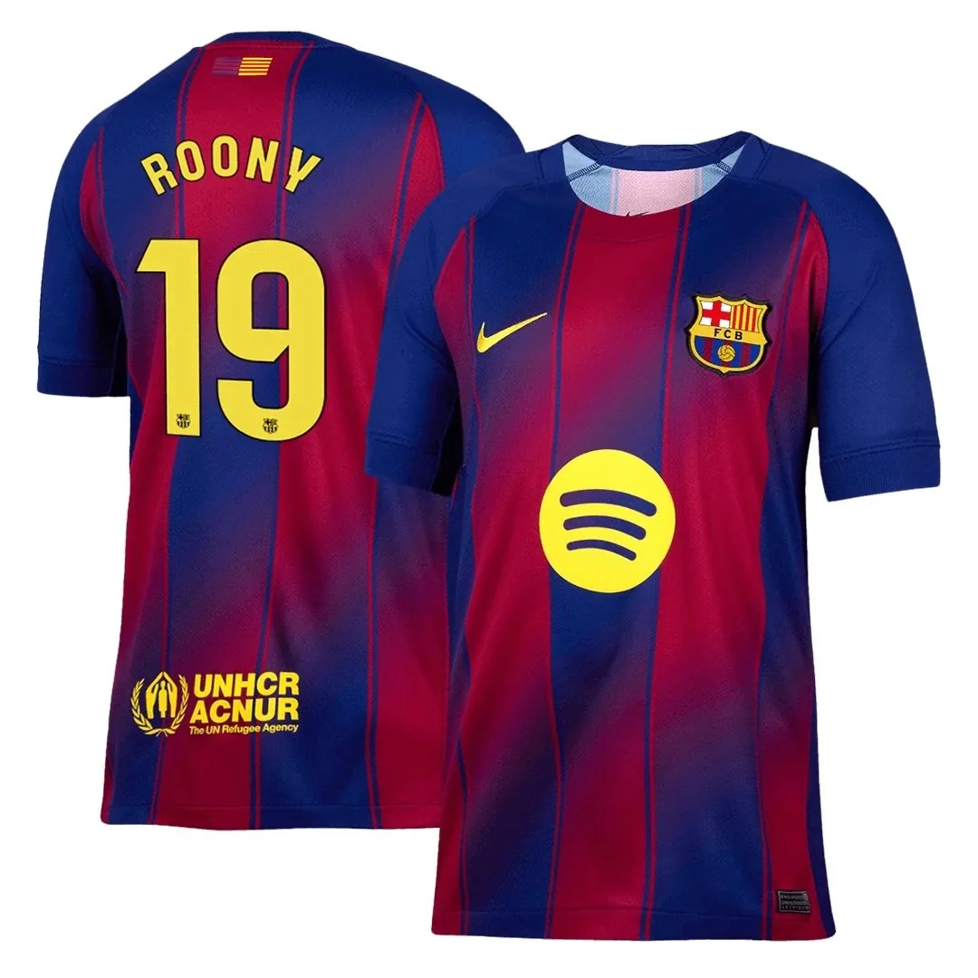 Barcelona 2025/26 Home Jersey – Roony #19