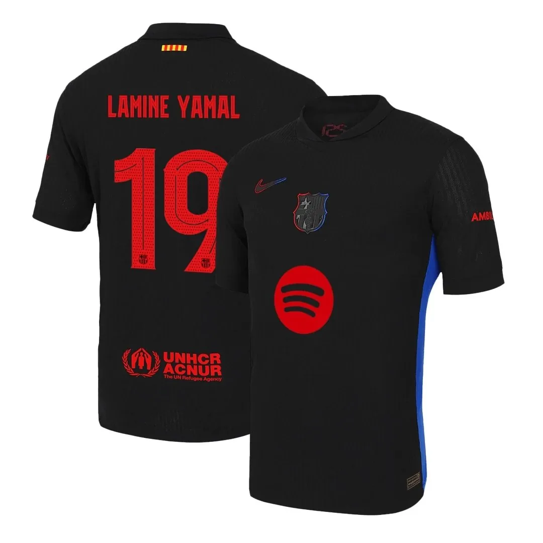 Barcelona 2024/25 Away Jersey – Lamine Yamal #19 (Player Version, UCL, No Sponsor)