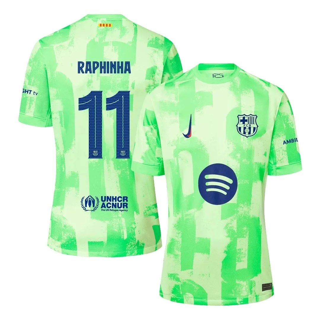 Barcelona 2024/25 Third Away Jersey – Raphinha #11 (UCL, No Sponsor)