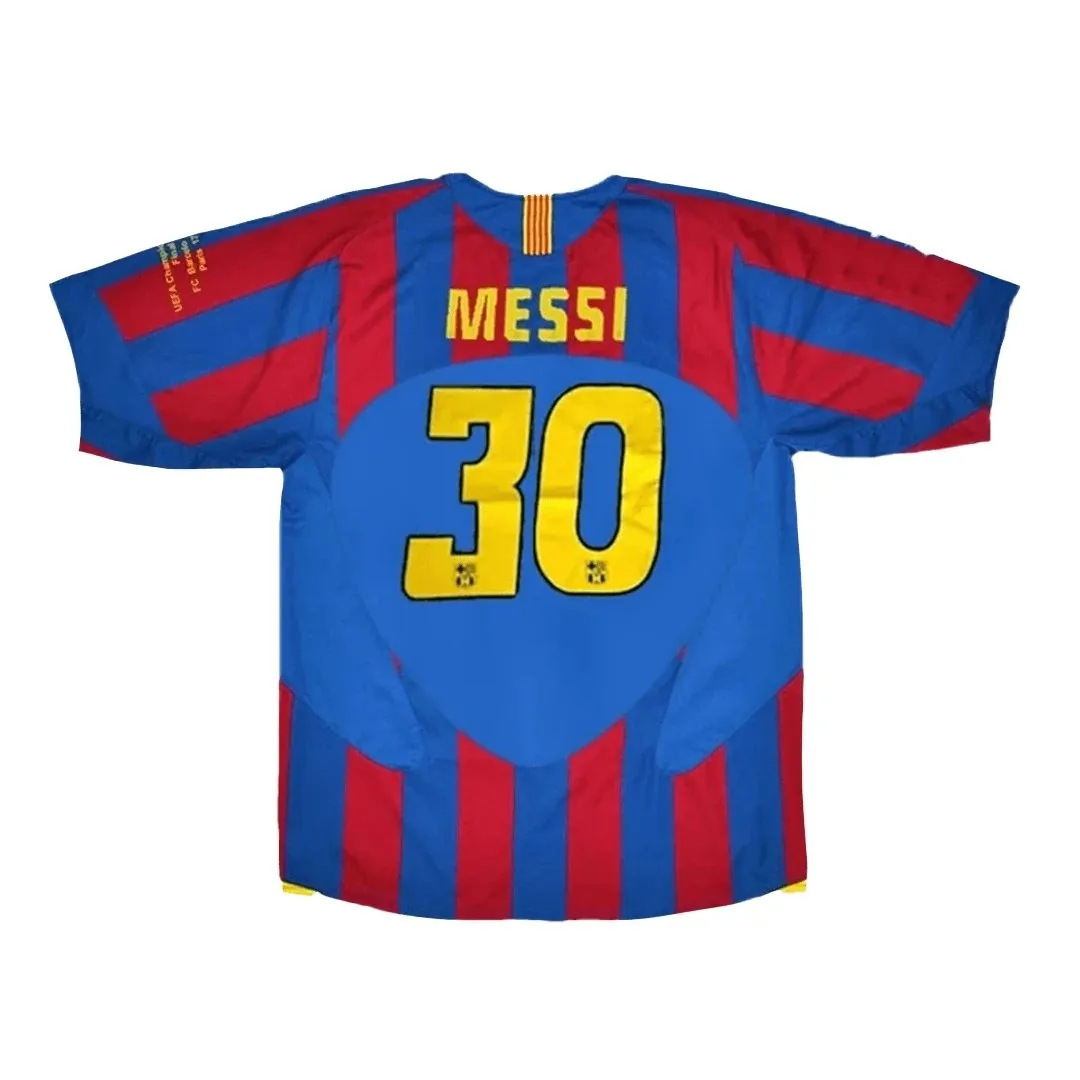 Barcelona 2005/06 Home Jersey – Messi #30 (UCL)