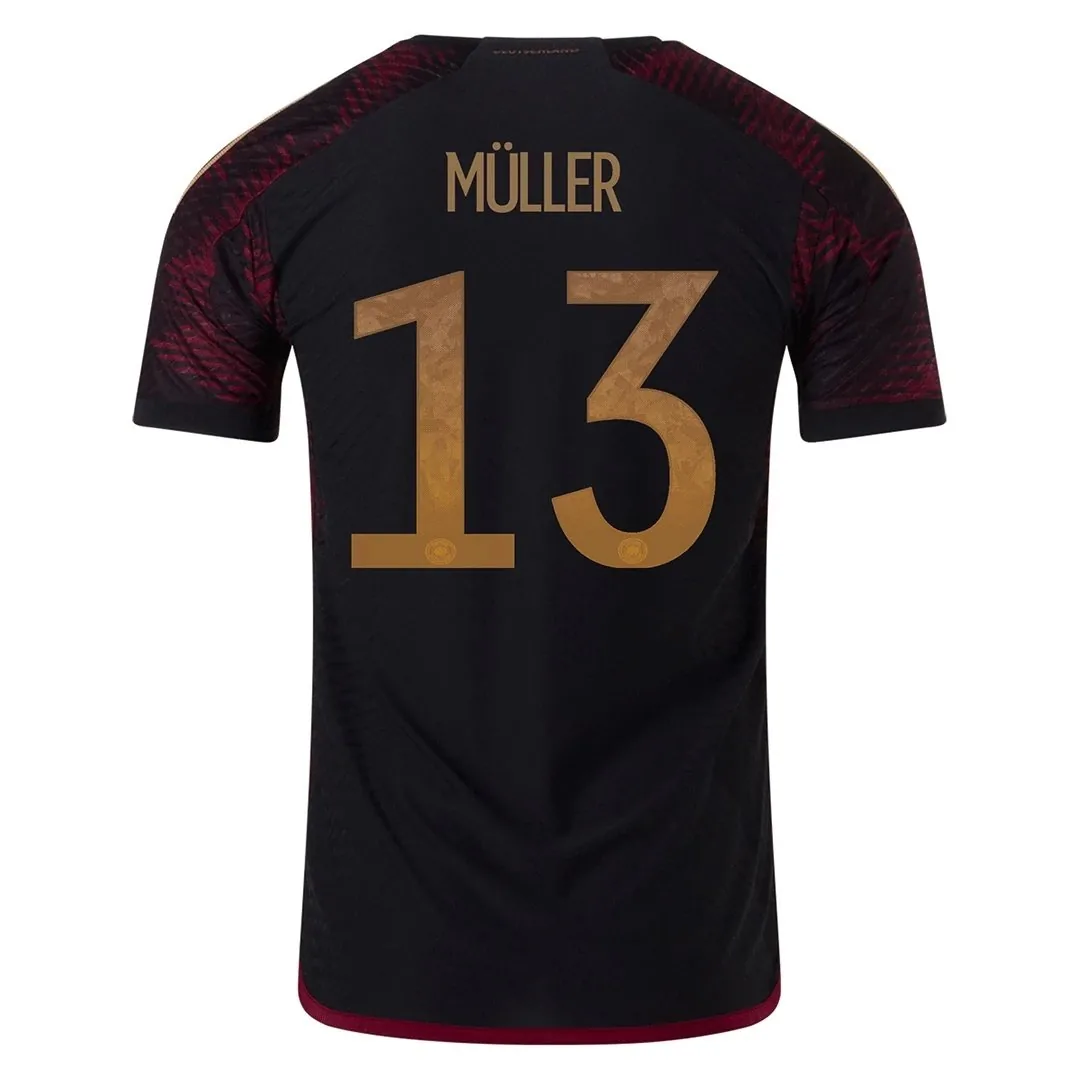Germany 2022 Away Jersey – Muller #13 (Player Version, Authentic)