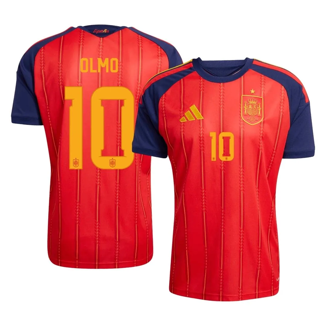 Spain 2026 Home Jersey – Olmo #10