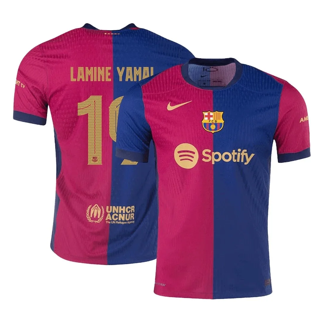 Barcelona 2024/25 Home Jersey – Lamine Yamal #19 (Player Version, UCL)