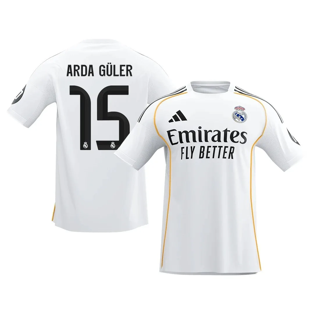 Real Madrid 2025/26 Home Jersey – Arda Guler #15