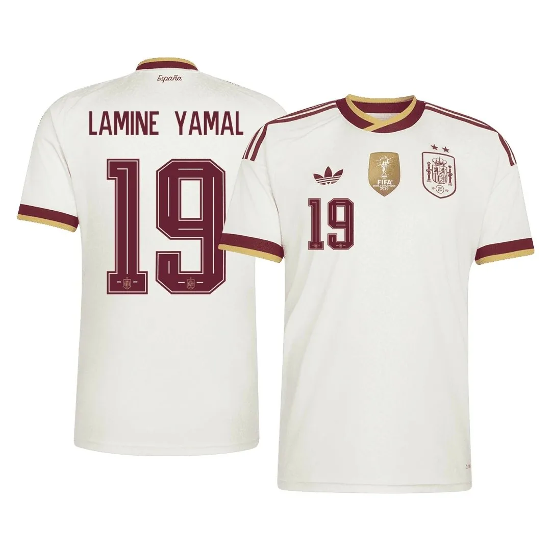 Spain 2026 Away Jersey – Lamine Yamal #19 (Player Version, Champion Edition)