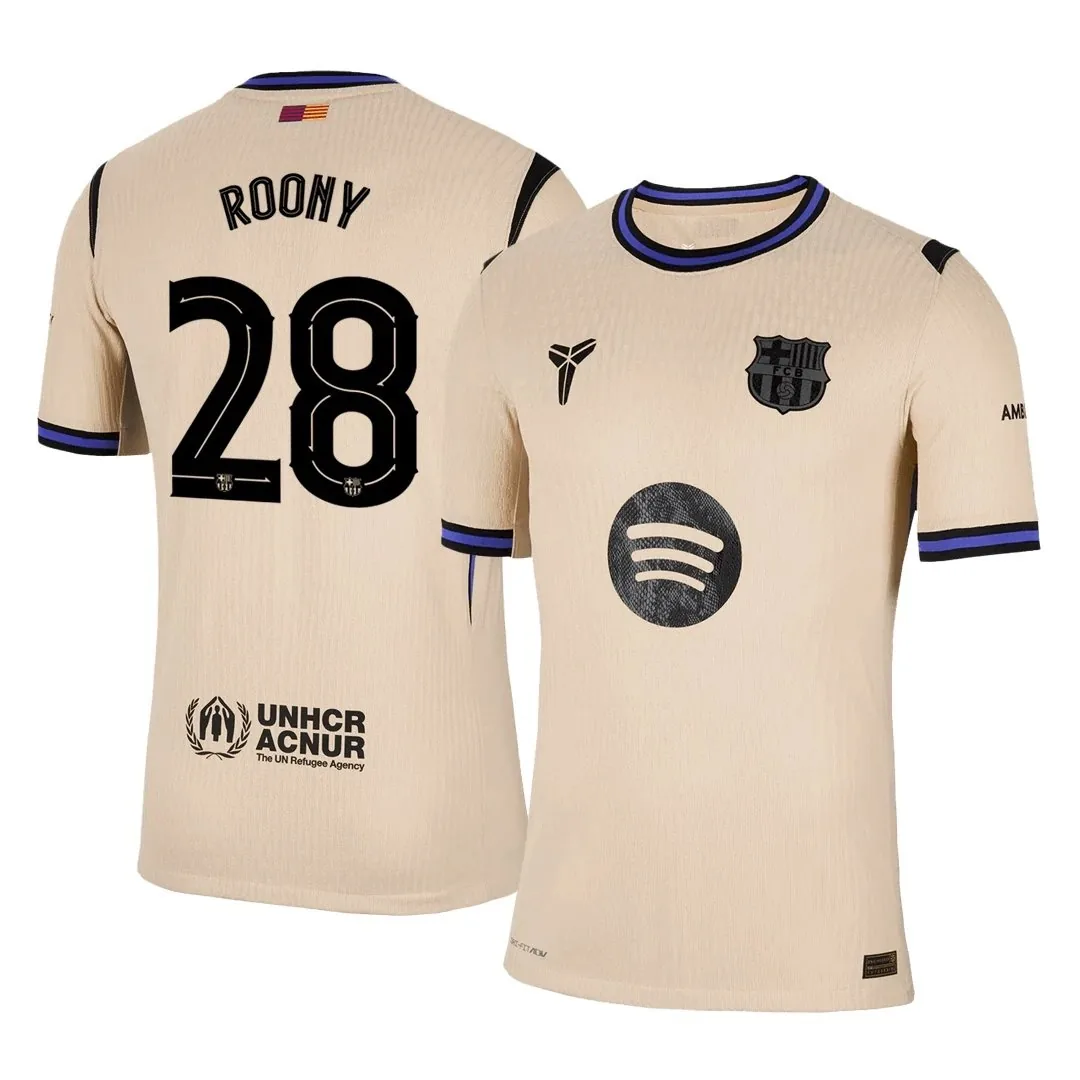 Barcelona 2025/26 Away Jersey – Roony #28 (Player Version, UCL)
