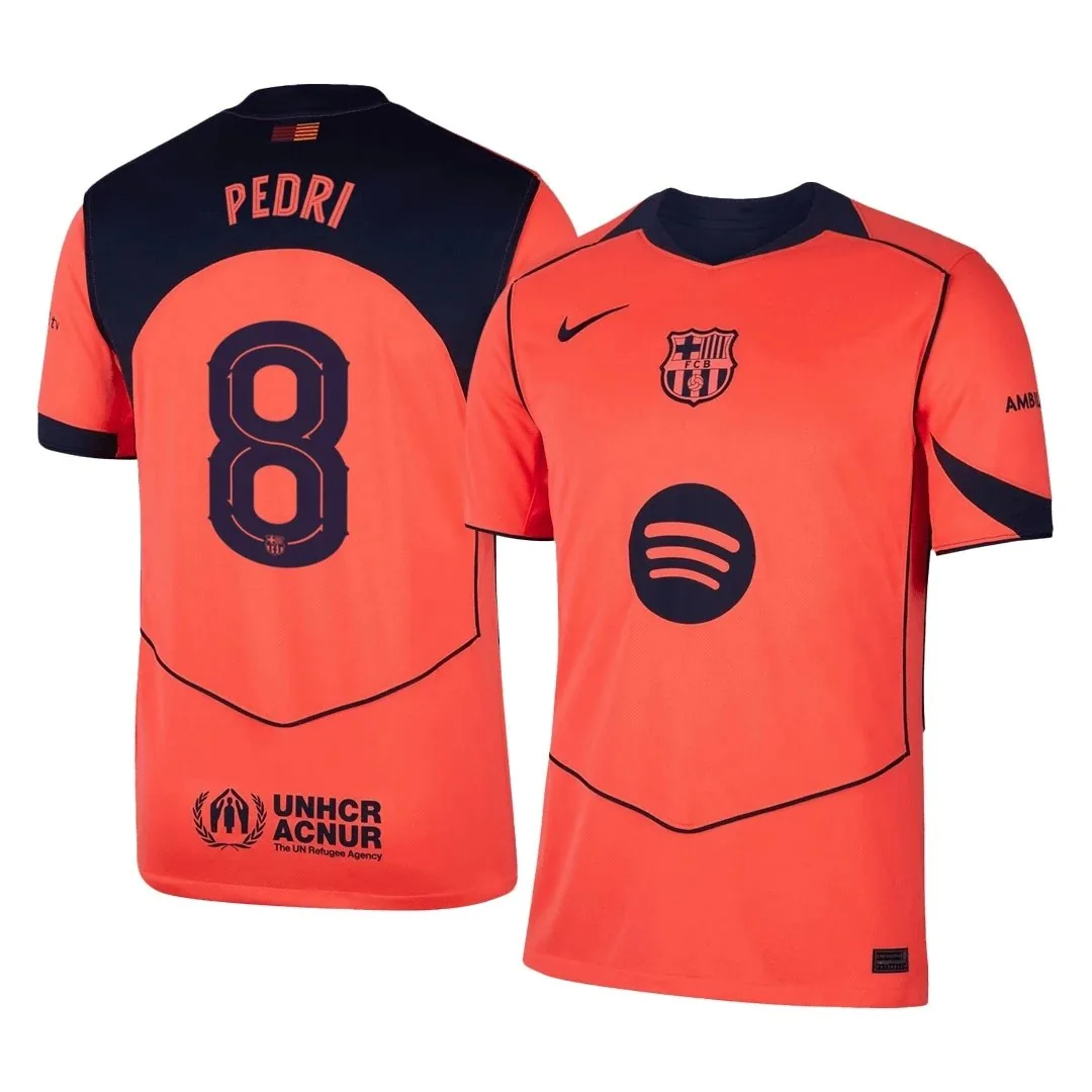 Barcelona 2025/26 Third Away Jersey – Pedri #8 (UCL)