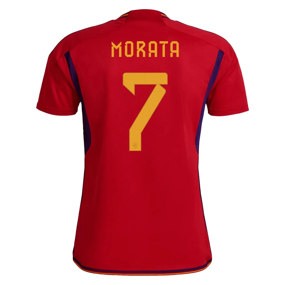 Spain 2022 Home Jersey – Morata #7