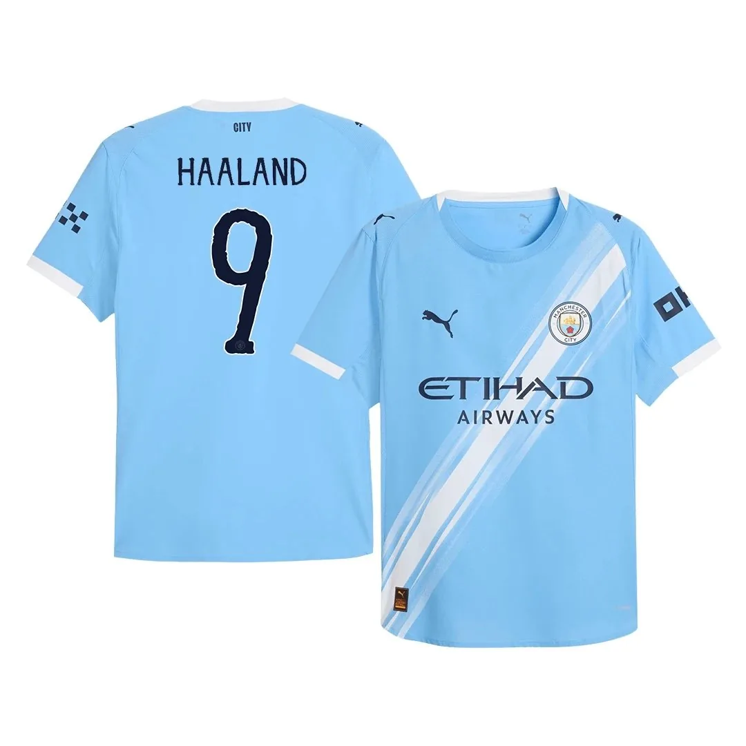 Manchester City 2025/26 Home Jersey – Haaland #9 (Player Version)
