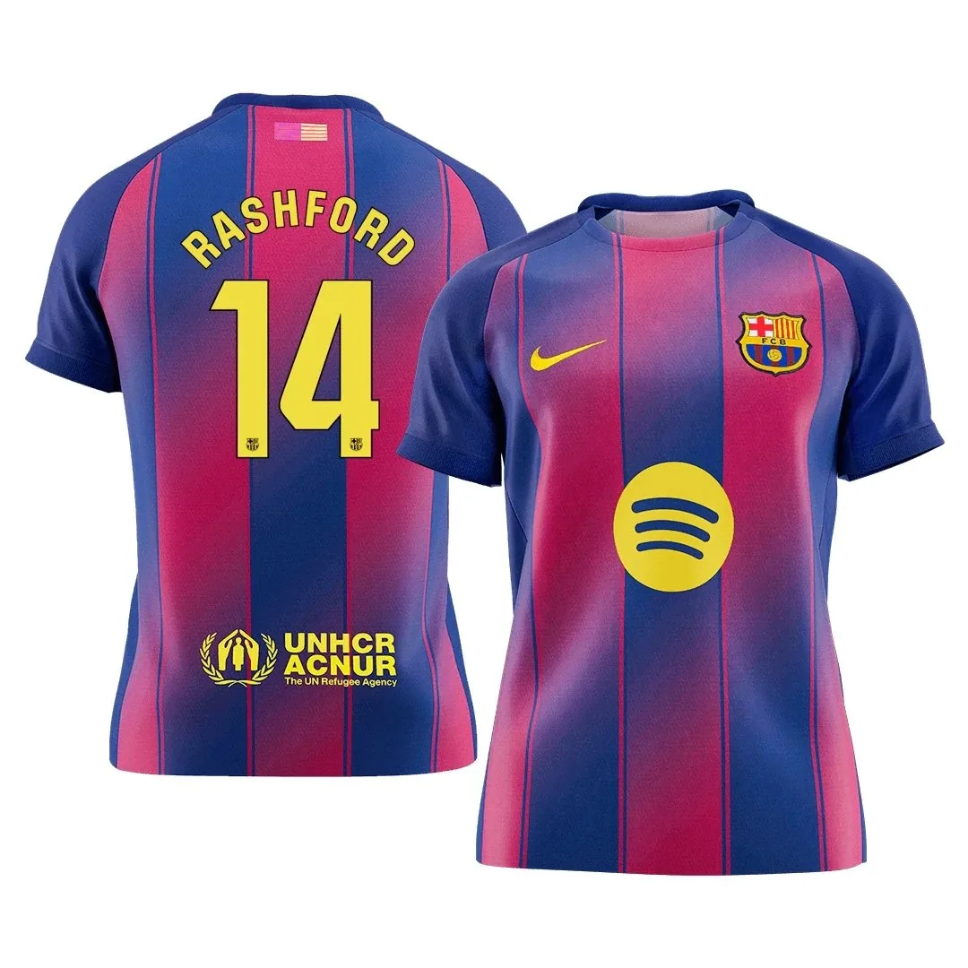 Barcelona 2025/26 Home Jersey – Rashford #14