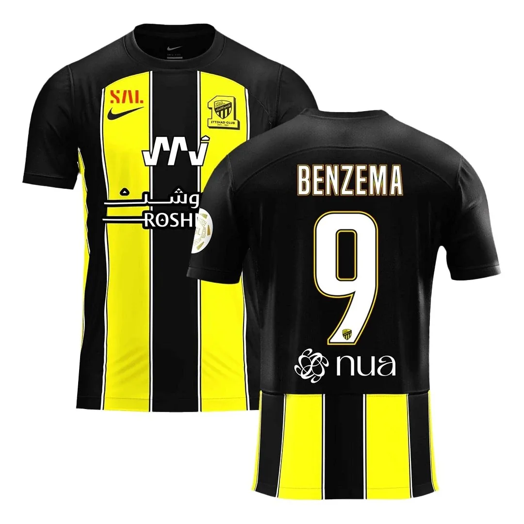 Al Ittihad 2023/24 Saudi Home Jersey – Benzema #9