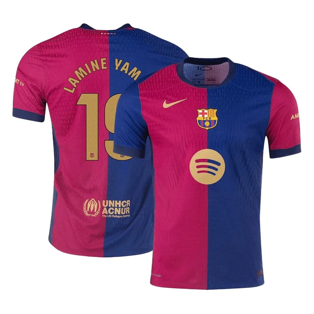 Barcelona 2024/25 Home Jersey – Lamine Yamal #19 (Player Version, No Sponsor)