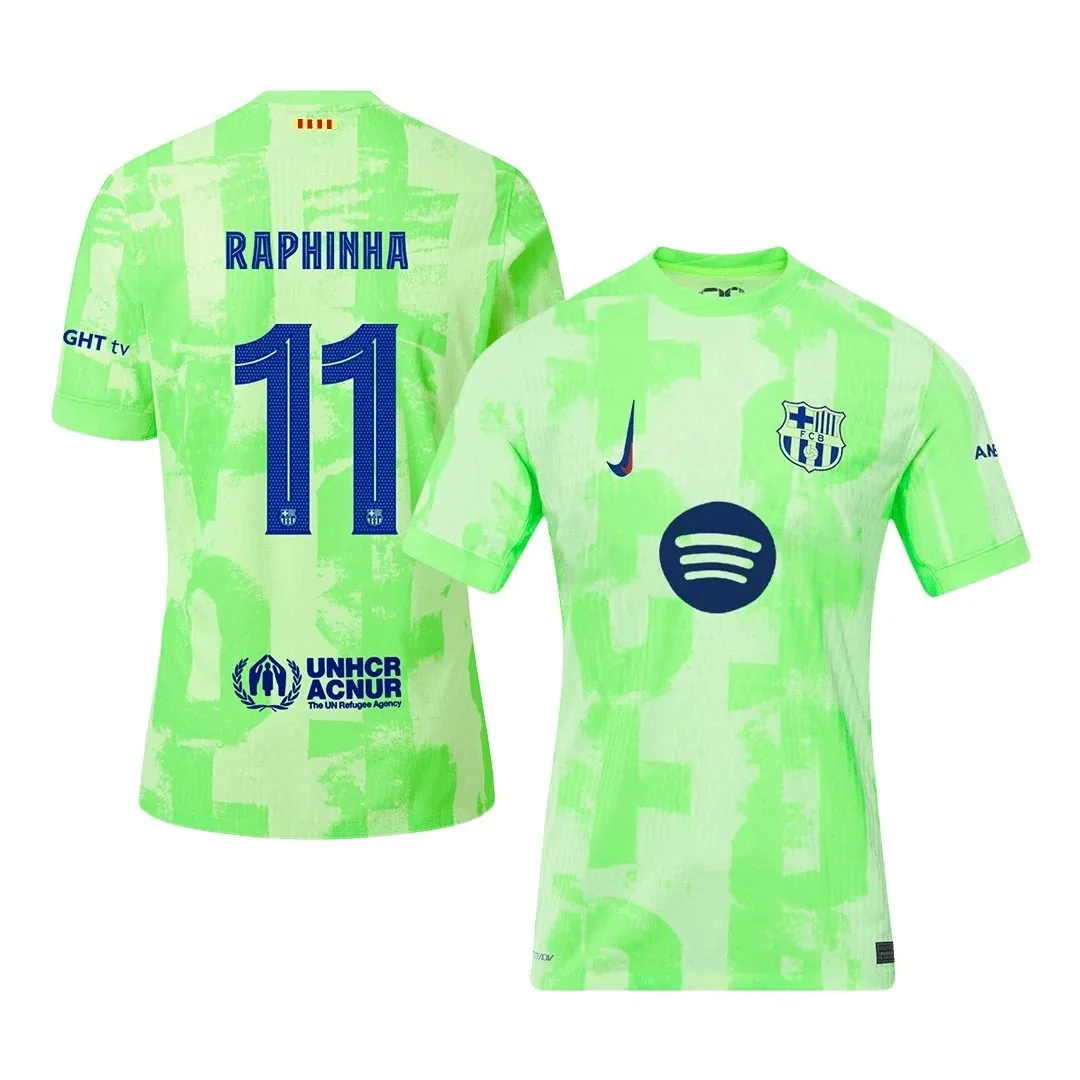 Barcelona 2024/25 Third Away Jersey – Raphinha #11 (Player Version, UCL, No Sponsor)