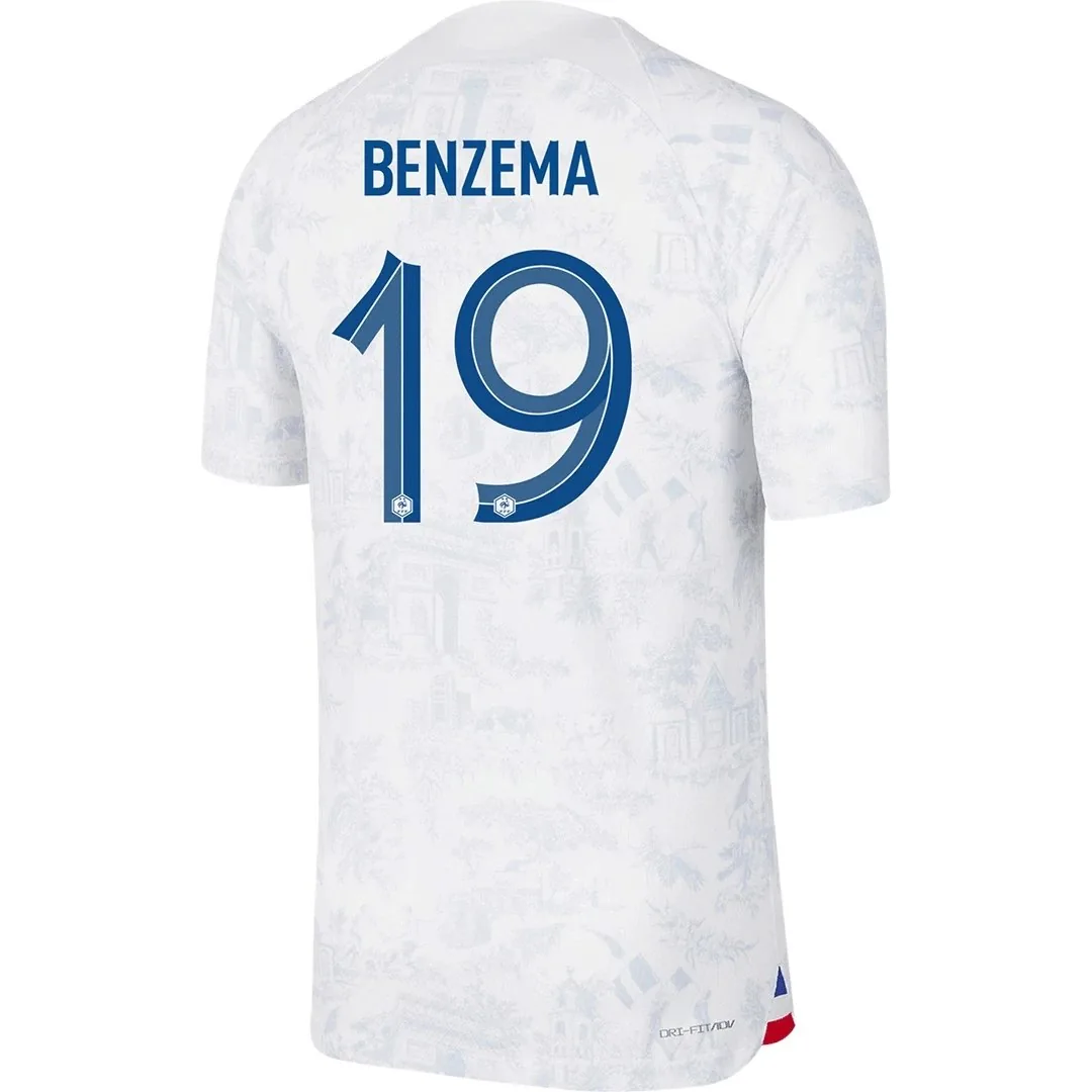 France 2022 Away Jersey – Benzema #19 (Player Version, Authentic)
