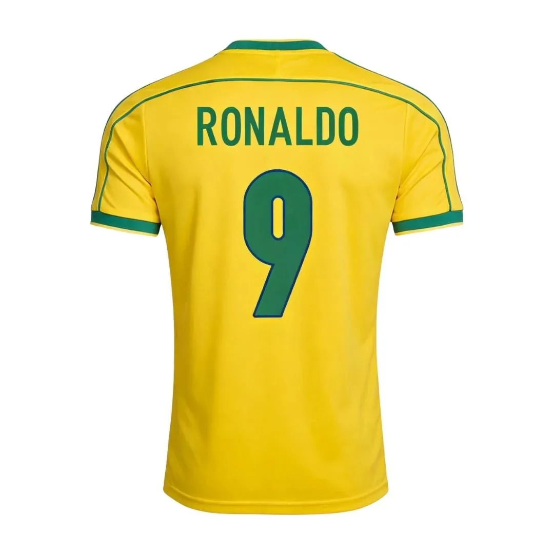 Brazil 1998 Home Jersey – Ronaldo #9