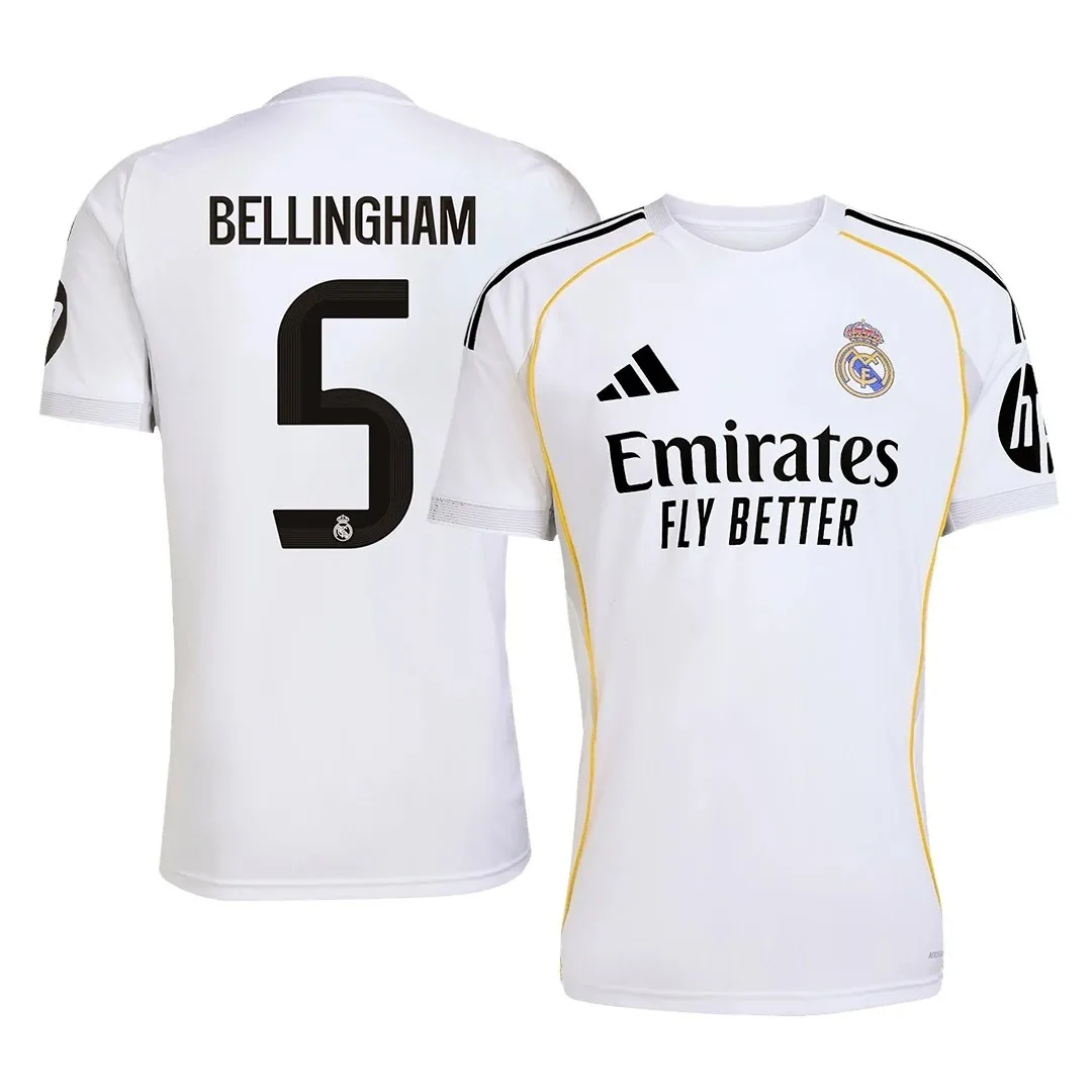 Real Madrid 2025/26 Home Jersey – Bellingham #5
