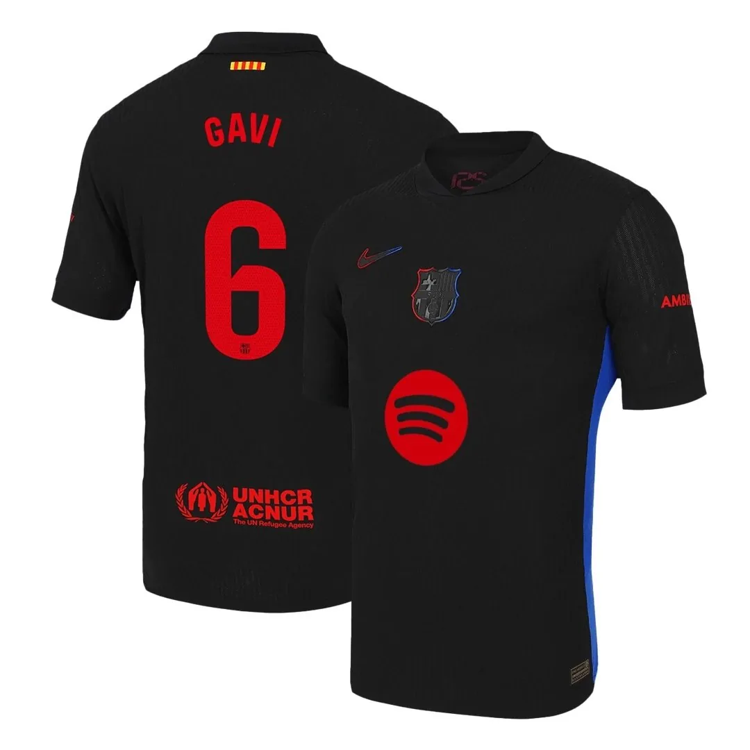 Barcelona 2024/25 Away Jersey – Gavi #6 (Player Version, No Sponsor)