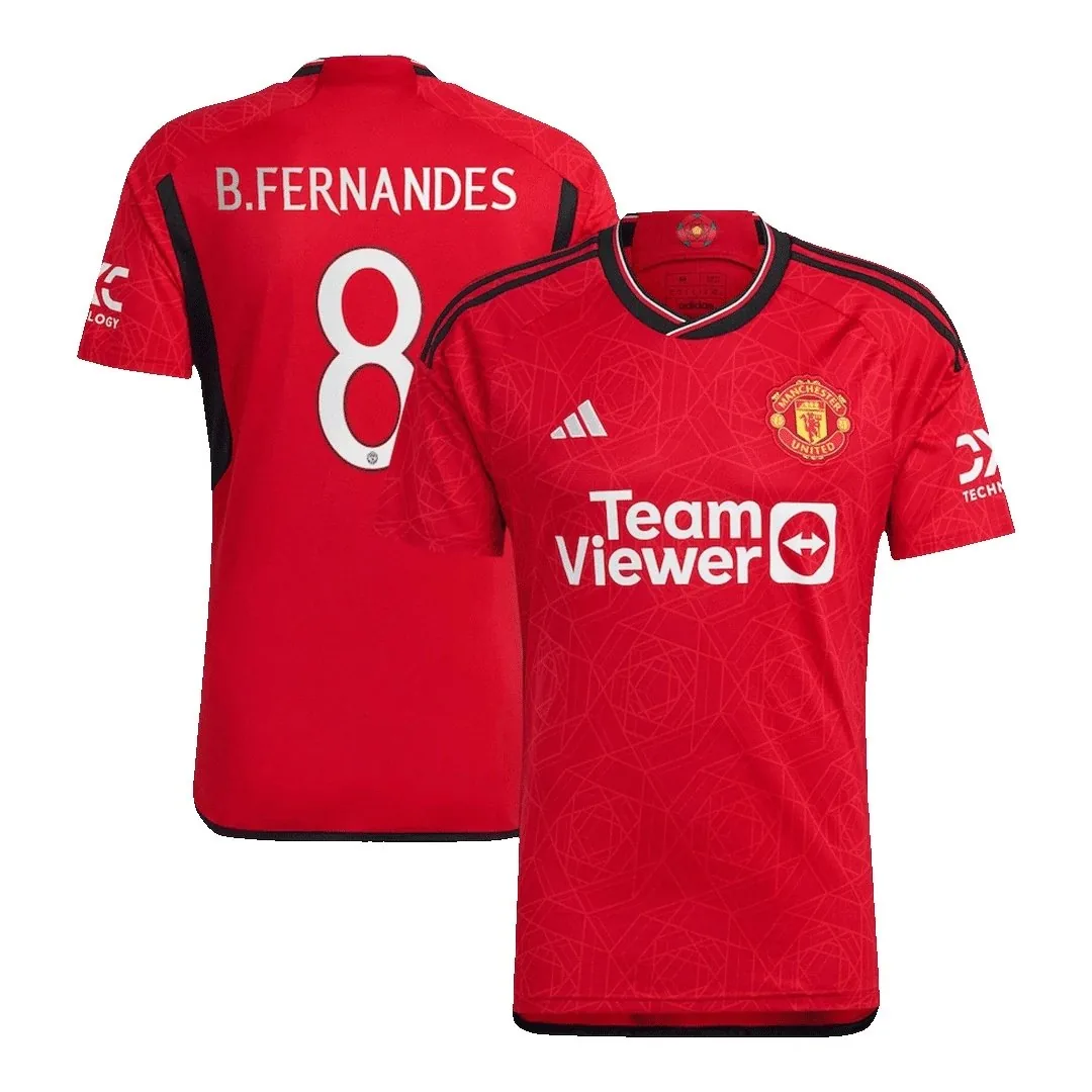 Manchester United 2023/24 Home Jersey – Bruno Fernandes #8 (UCL)
