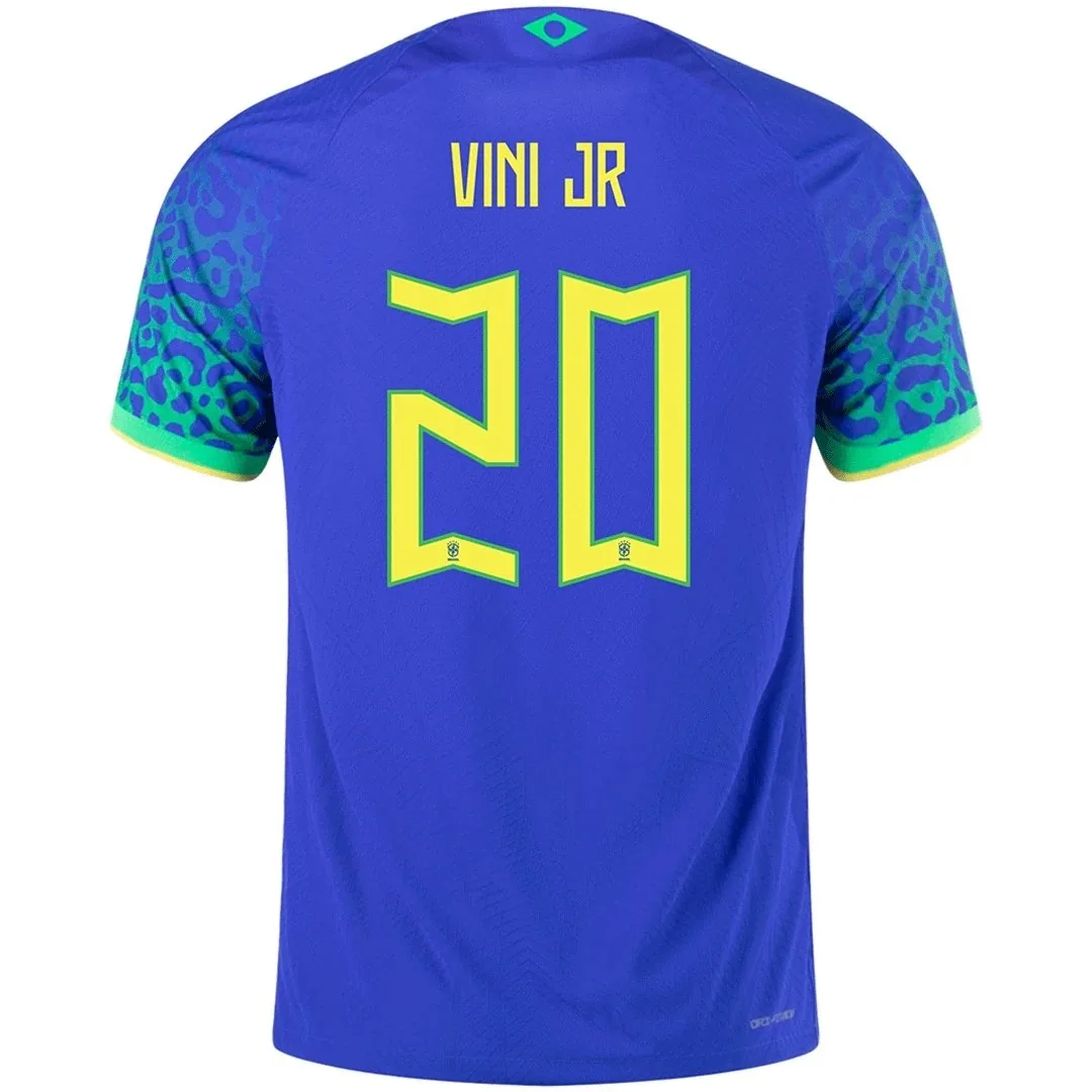 Brazil 2022 Away Jersey – Vinicius Jr #20 (Player Version, Authentic)