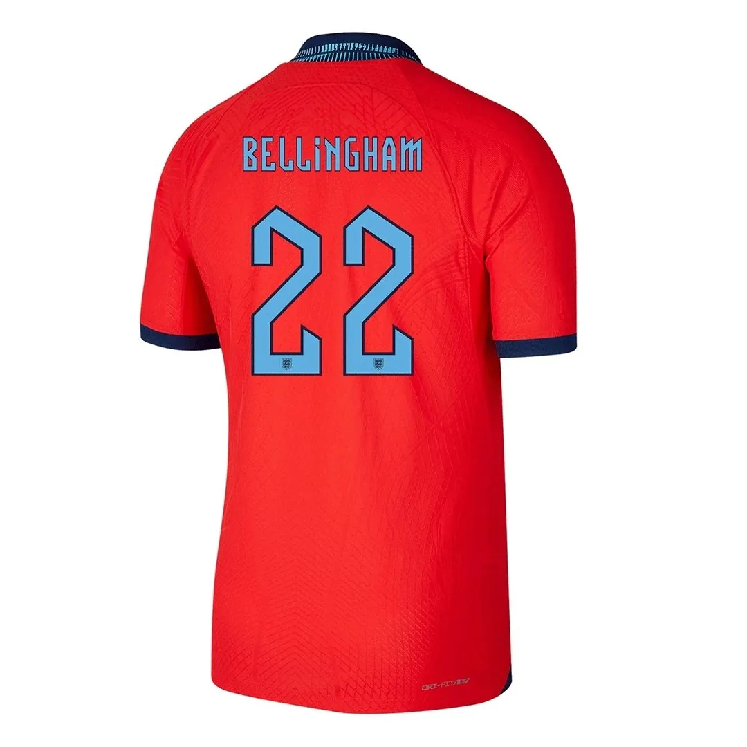England 2022 Away Jersey – Bellingham #22 (Player Version, Authentic)