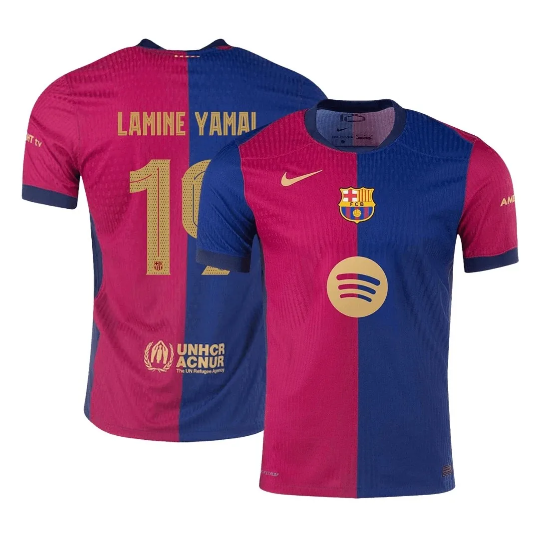 Barcelona 2024/25 Home Jersey – Lamine Yamal #19 (Player Version, UCL, No Sponsor)
