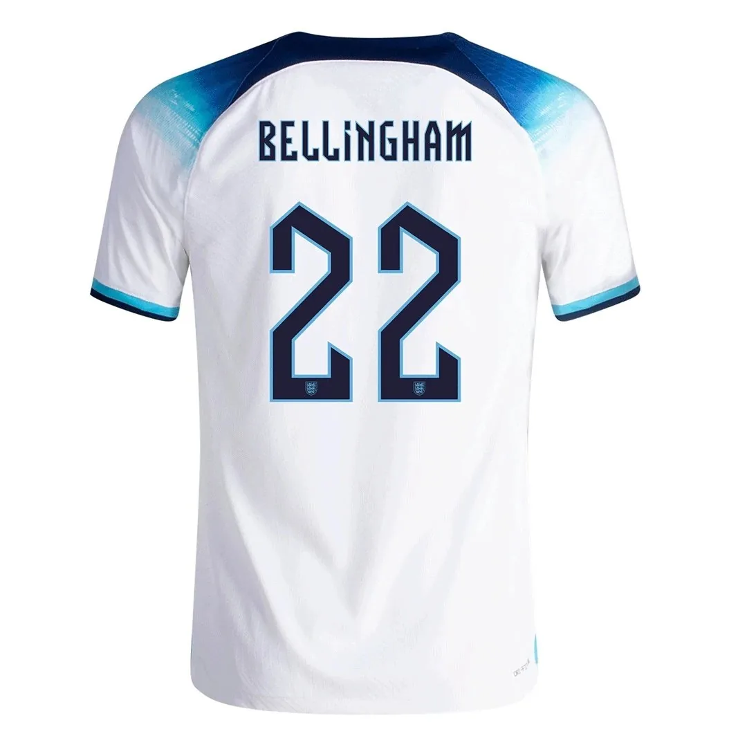 England 2022 Home Jersey – Bellingham #22 (Player Version, Authentic)