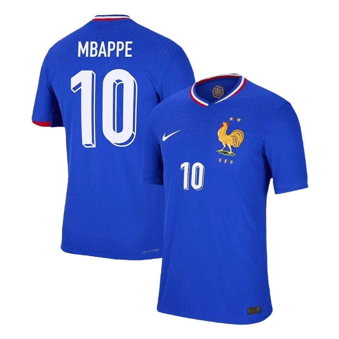 France 2024 Home Jersey – Mbappe #10 (Player Version, Authentic)