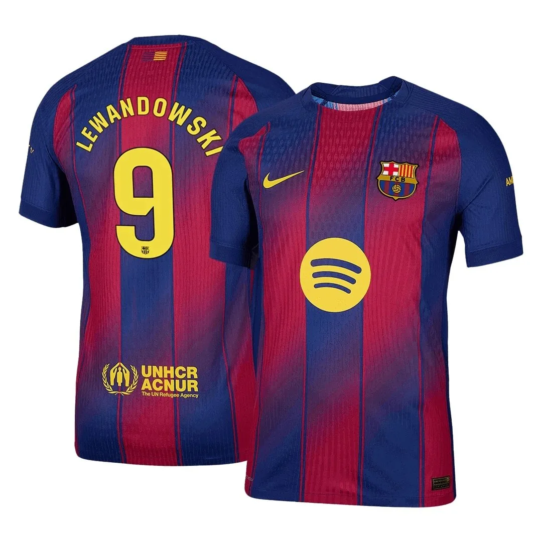 Barcelona 2025/26 Home Jersey – Lewandowski #9 (Player Version)