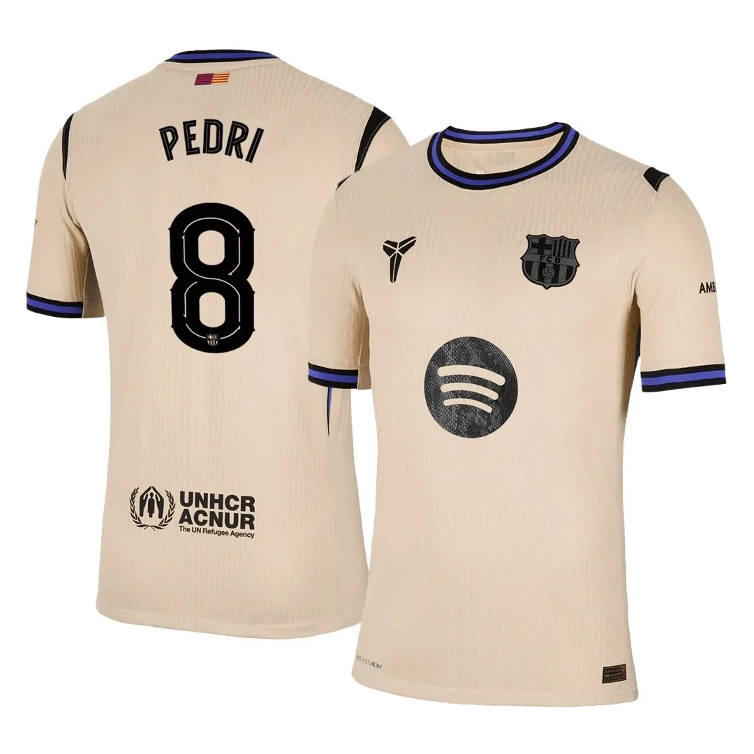 Barcelona 2025/26 Away Jersey – Pedri #8 (Player Version, UCL)