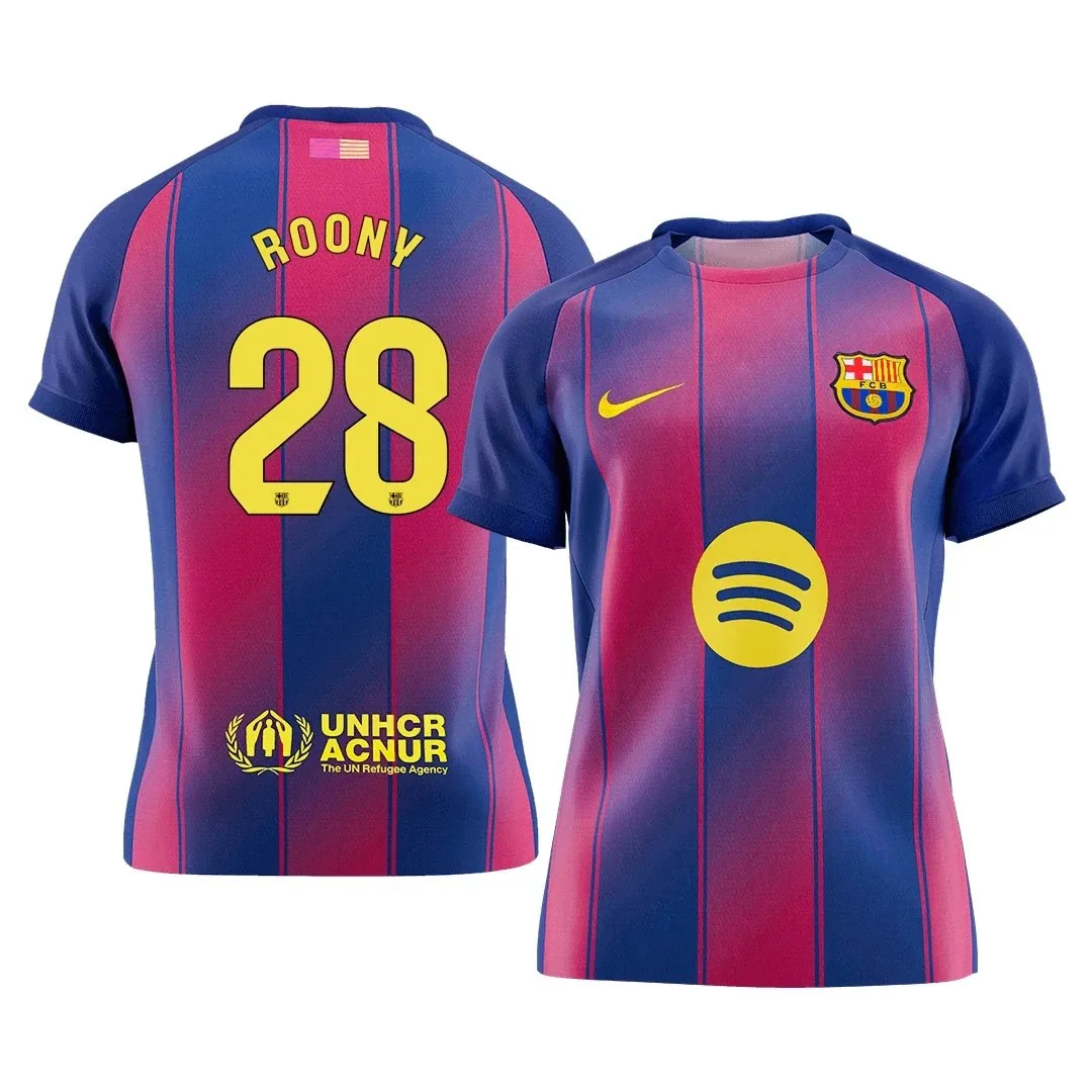 Barcelona 2025/26 Home Jersey – Roony #28