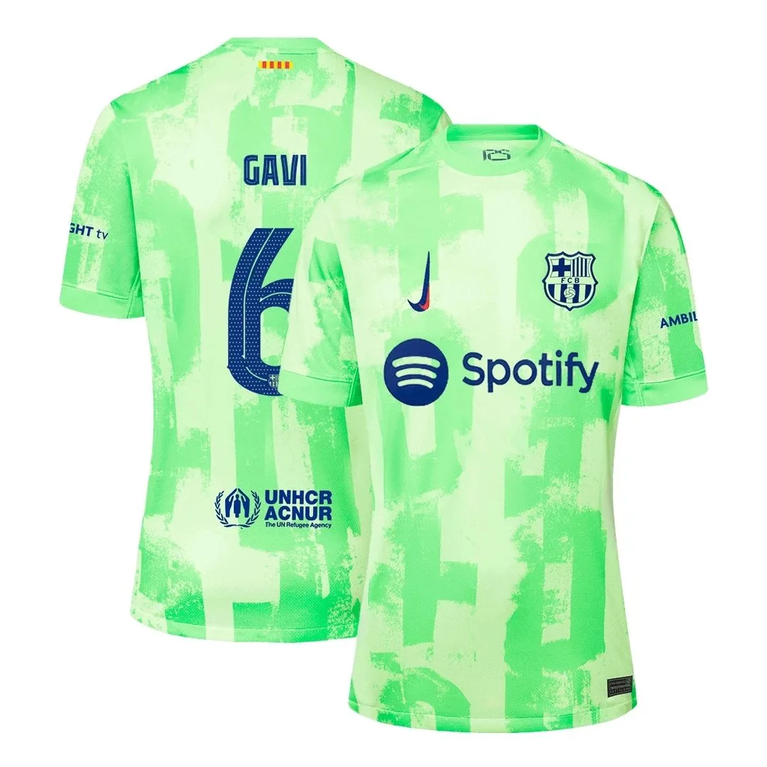 Barcelona 2024/25 Third Away Jersey – Gavi #6 (UCL)